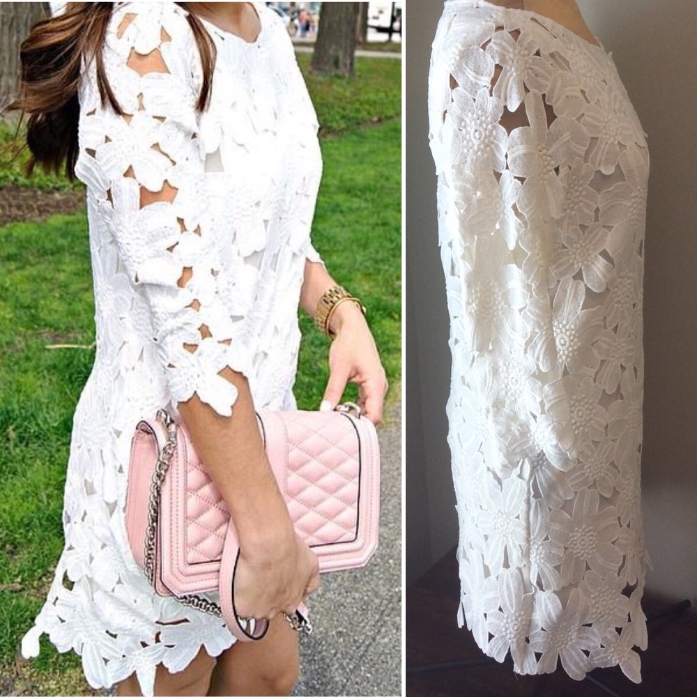 Beautiful FELICITY & COCO Floral lace shift dress